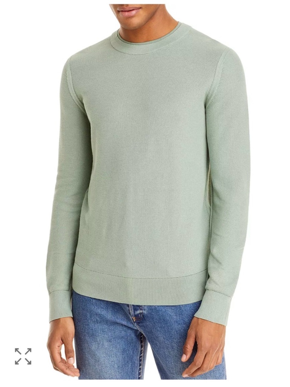 Theory Riland Piqué Eco Breach Sweater Men’s Size Small - Green